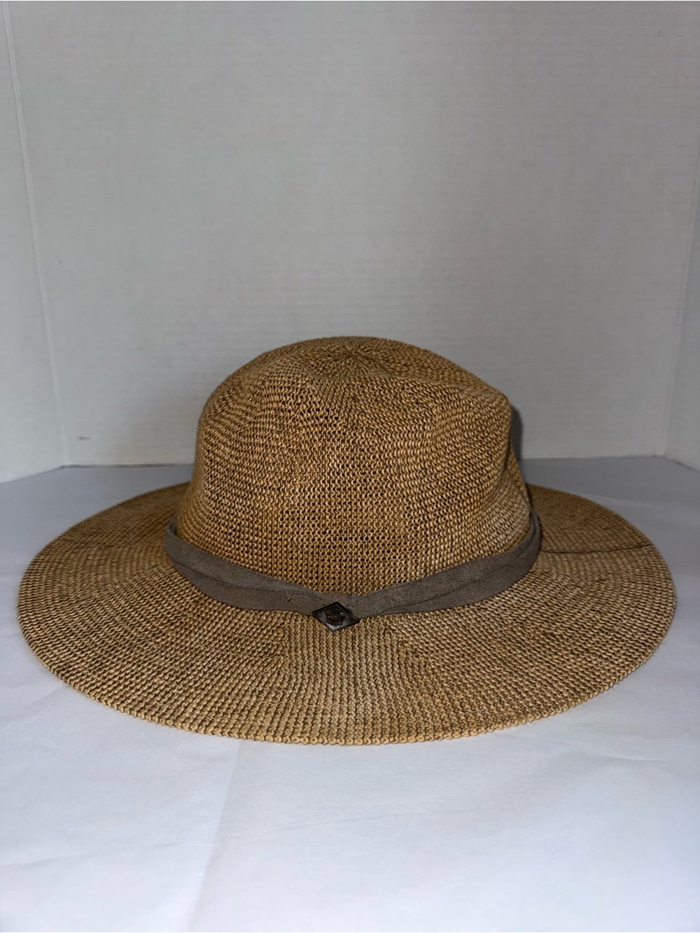 GOORIN BROS Fatima Fedora Tan Brown Natural Straw Casual Sun Hat One Size OS EUC